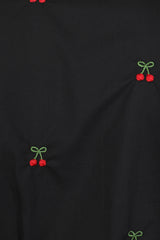 CHERRY VIBES BLOUSE Black