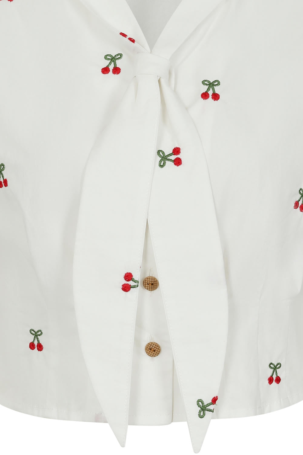CHERRY VIBES BLOUSE White