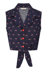 SANDY VESPA BLOUSE Navy