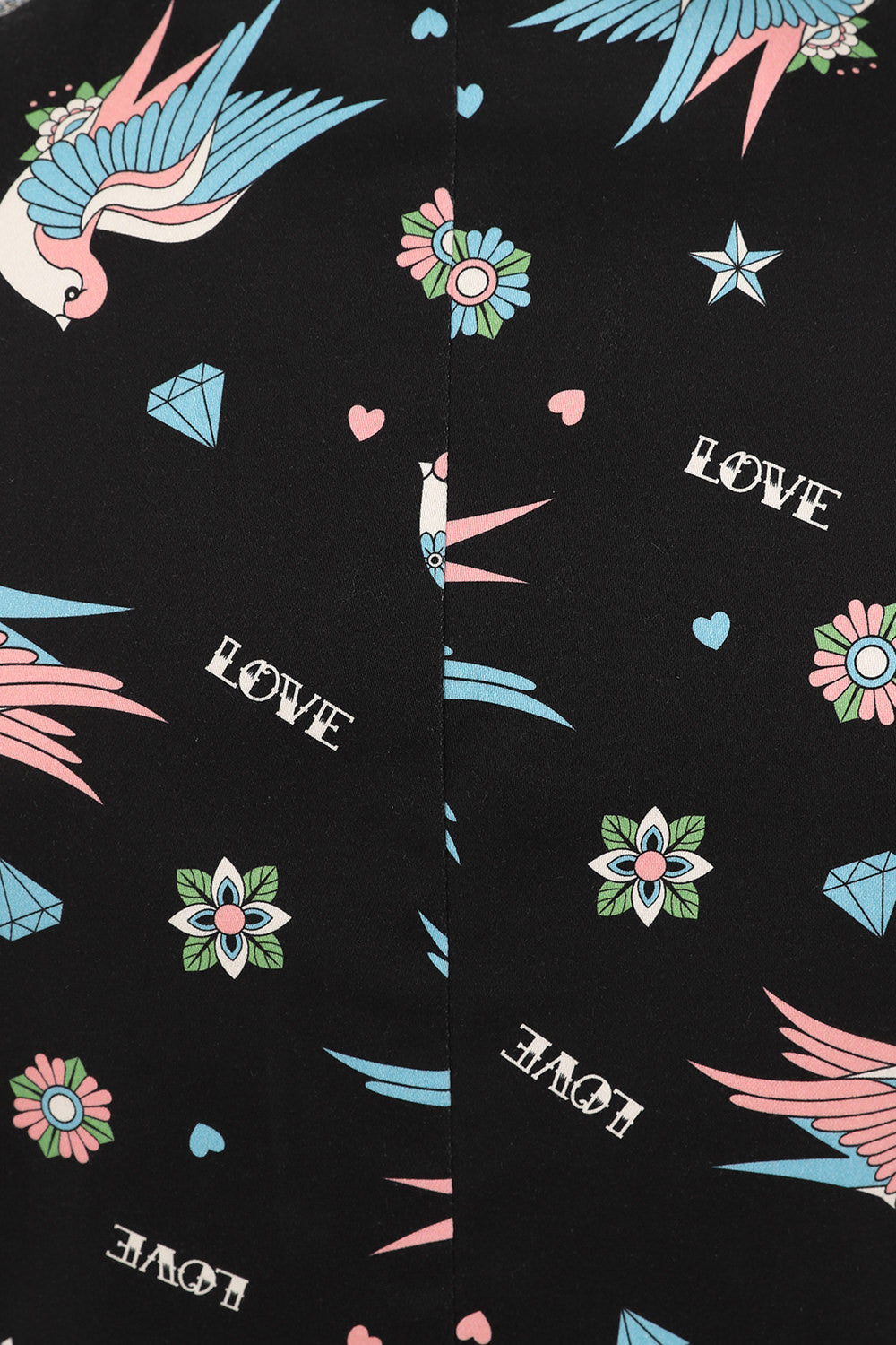 MARILOU SWALLOWS CROP BLOUSE Black