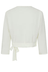 Gracie wrap blouse Ivory