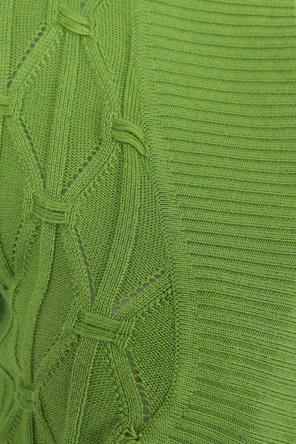 BANNED RETRO Eden Diamond Knit bolero Green