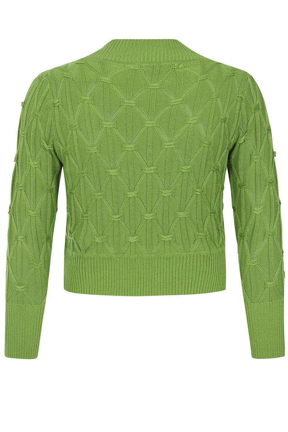 BANNED RETRO Eden Diamond Knit bolero Green
