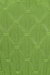 BANNED RETRO Eden Diamond Knit bolero Green