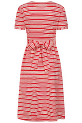 FRAYA SAILING STRIPE DRESS Red