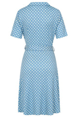 ELLEN SPOT DRESS Blue