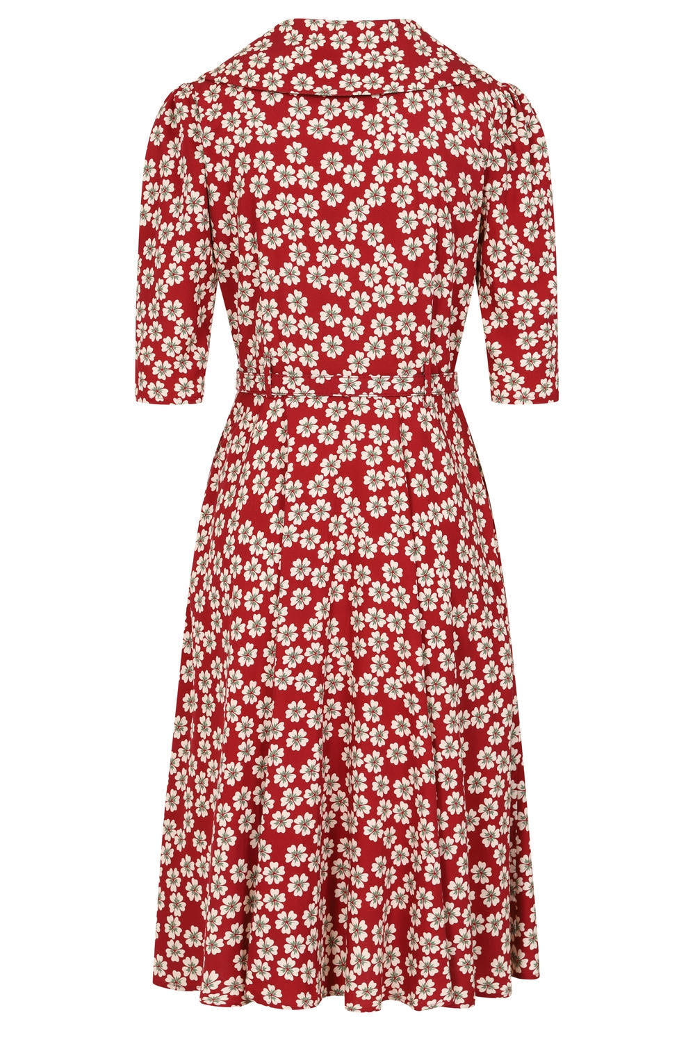 Elodie 40s blossom dress Red