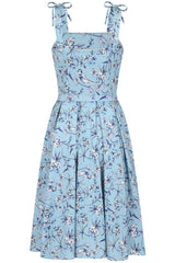 June toile swing dress Light Blue