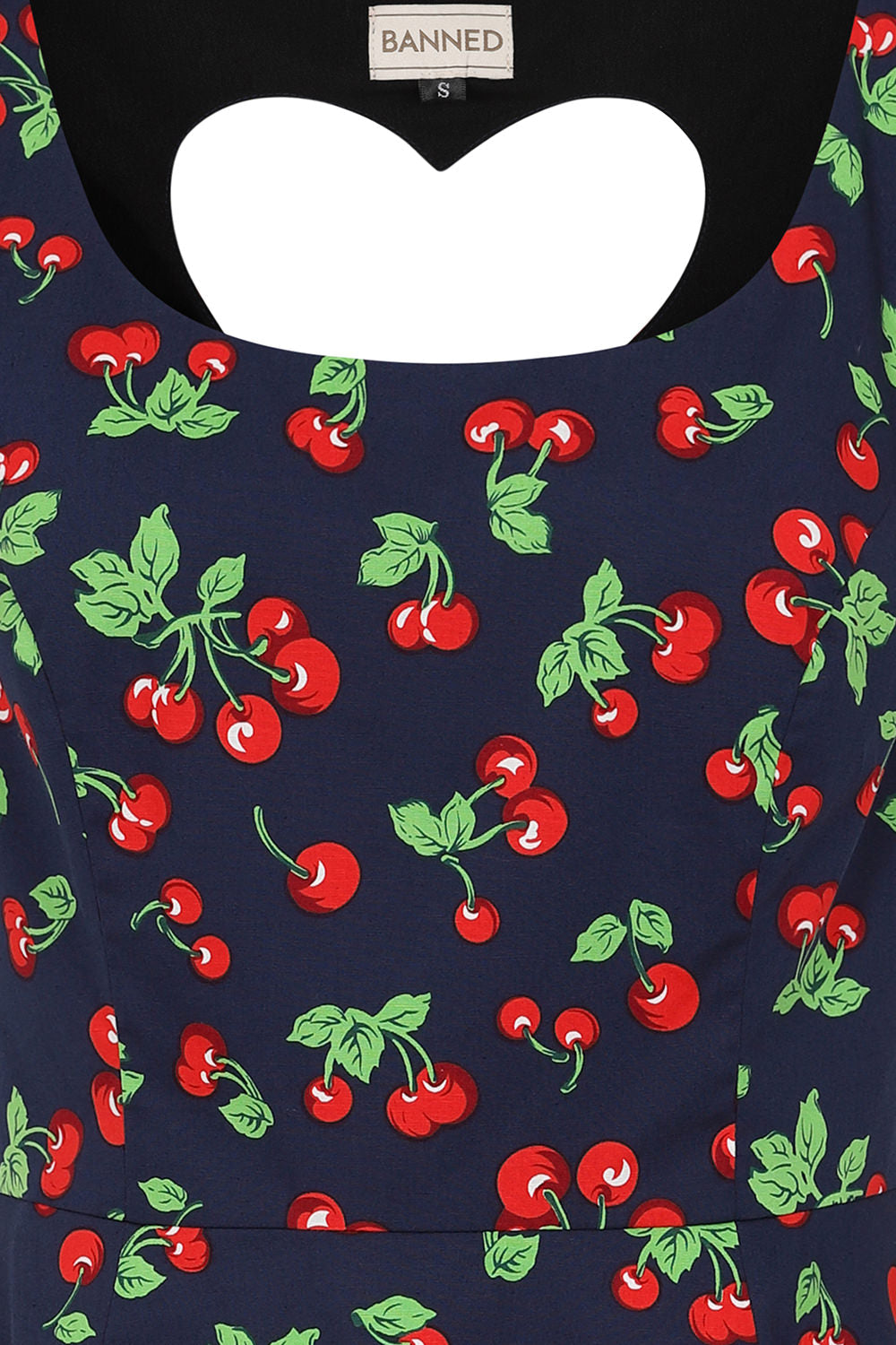 NORA HEART CHERRY DRESS Navy