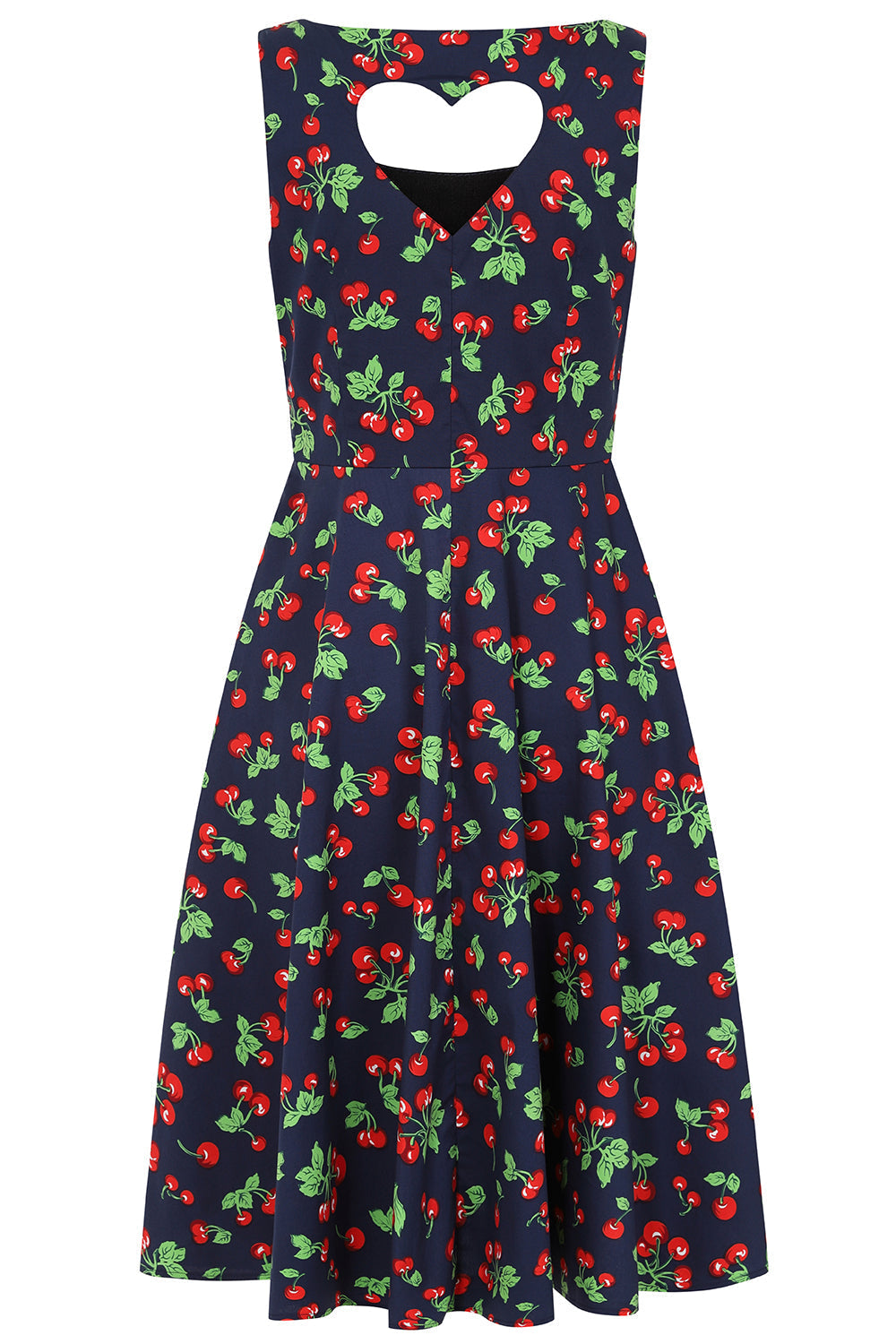 NORA HEART CHERRY DRESS Navy