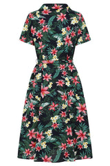 KATE TROPICAL DRESS Navy