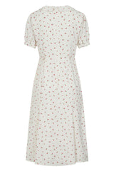 LUCILLE CHERRY DRESS White