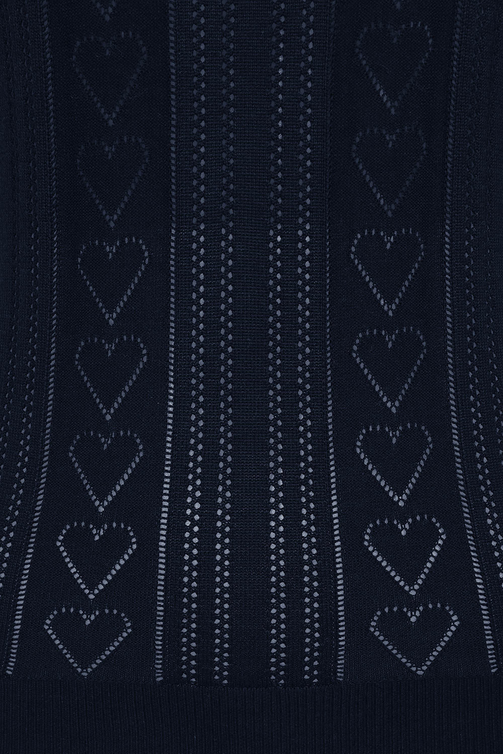 Banned Retro 50s Ruby Heart Jumper-Navy