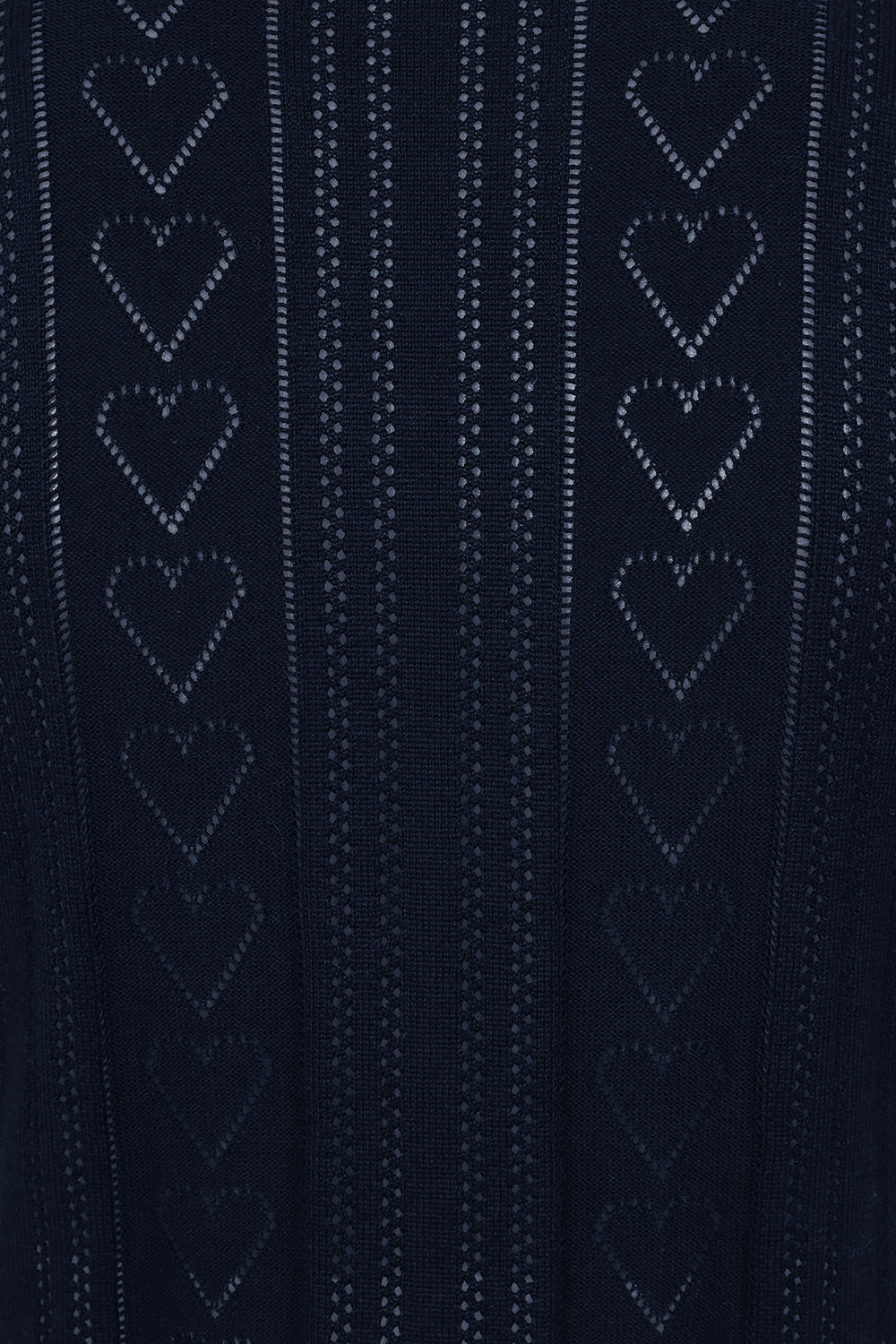 Banned Retro 50s Ruby Heart Jumper-Navy
