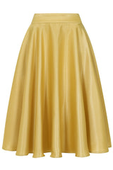 HAZEL SATIN SPARKLE SKIRT Yellow