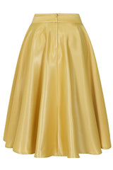 HAZEL SATIN SPARKLE SKIRT Yellow