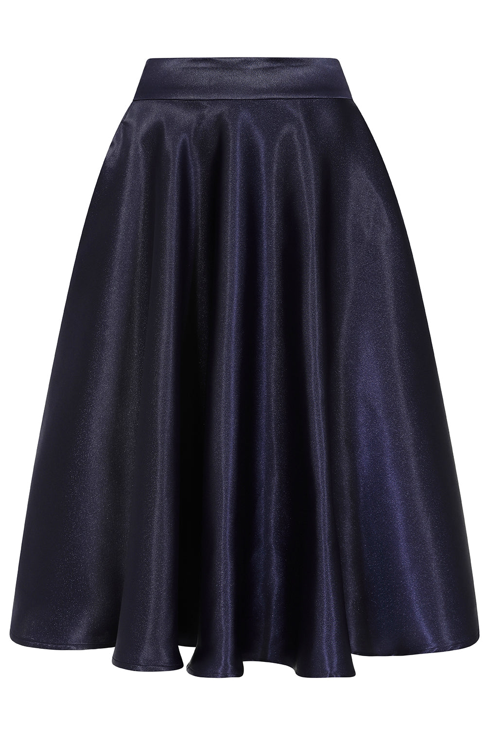HAZEL SATIN SPARKLE SKIRT Navy