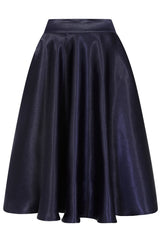 HAZEL SATIN SPARKLE SKIRT Navy