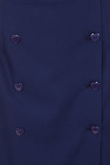HANNA HEART SKIRT Navy Blue