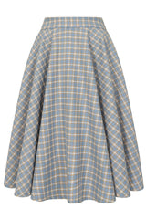 CARY BLUE CHECK SKIRT Blue