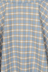CARY BLUE CHECK SKIRT Blue