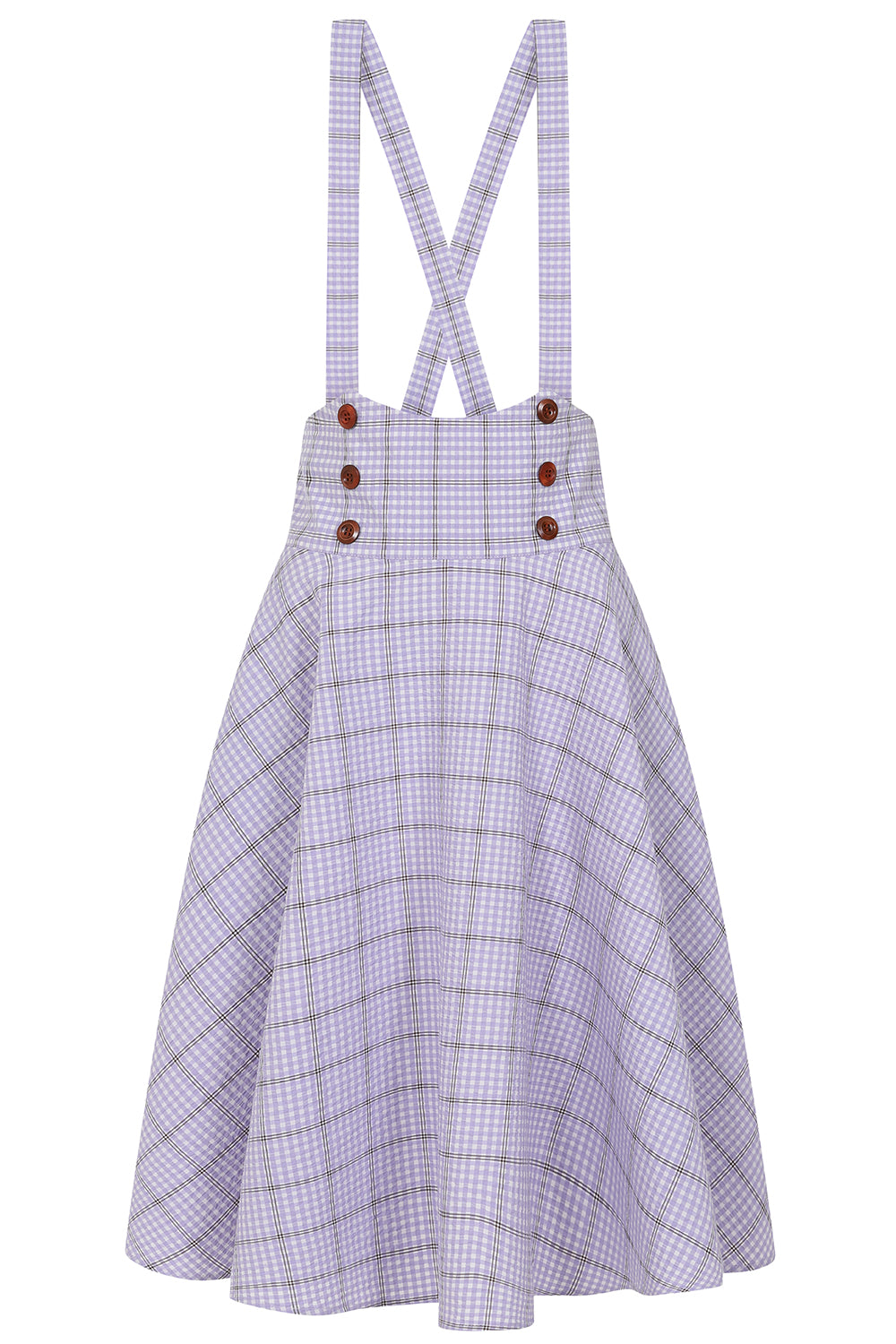 MOANA CHECK SKIRT Lilac