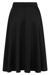 RITA SILKY SKIRT Black