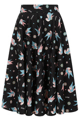 MARILOU SWALLOWS SWING SKIRT Black