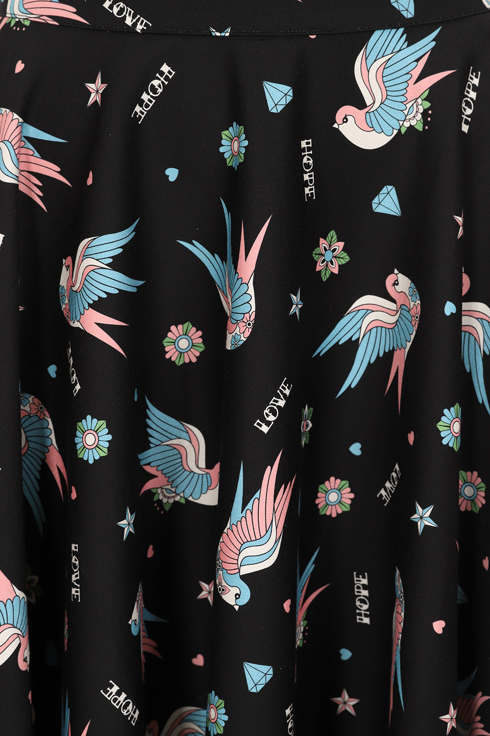 MARILOU SWALLOWS SWING SKIRT Black