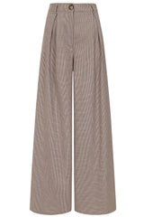 Eliza houndstooth trousers Brown