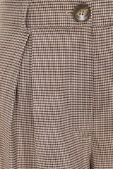 Eliza houndstooth trousers Brown