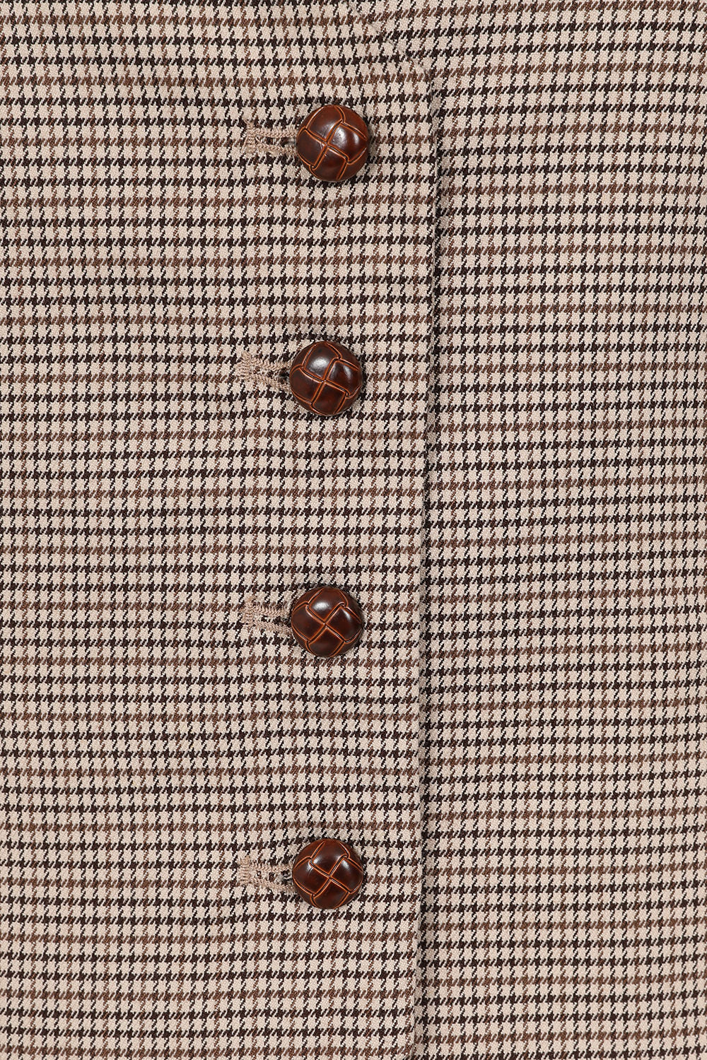 Hallie houndstooth waistcoat Brown
