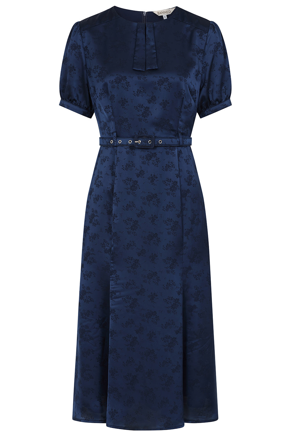 LUCILLE FLORAL DRESS Navy