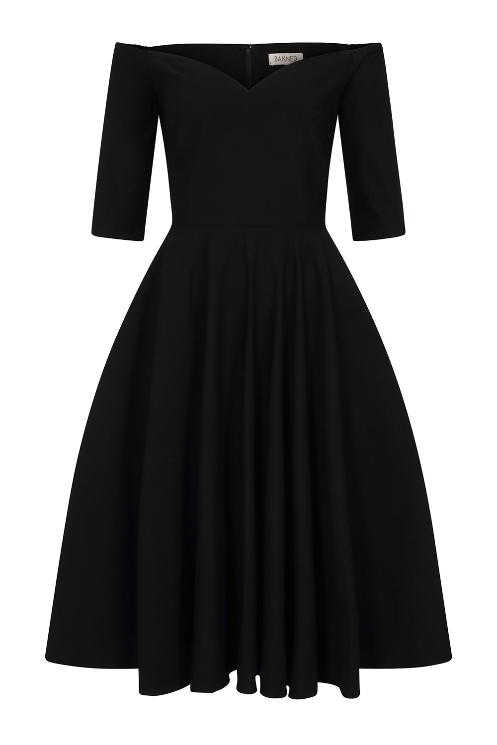 Amalia swing dress Black
