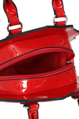 BANNED Ghoul Coffin Red Bag | Shimmer Quilted Gothic Handbag with Spider Web-Red-One Size-EU