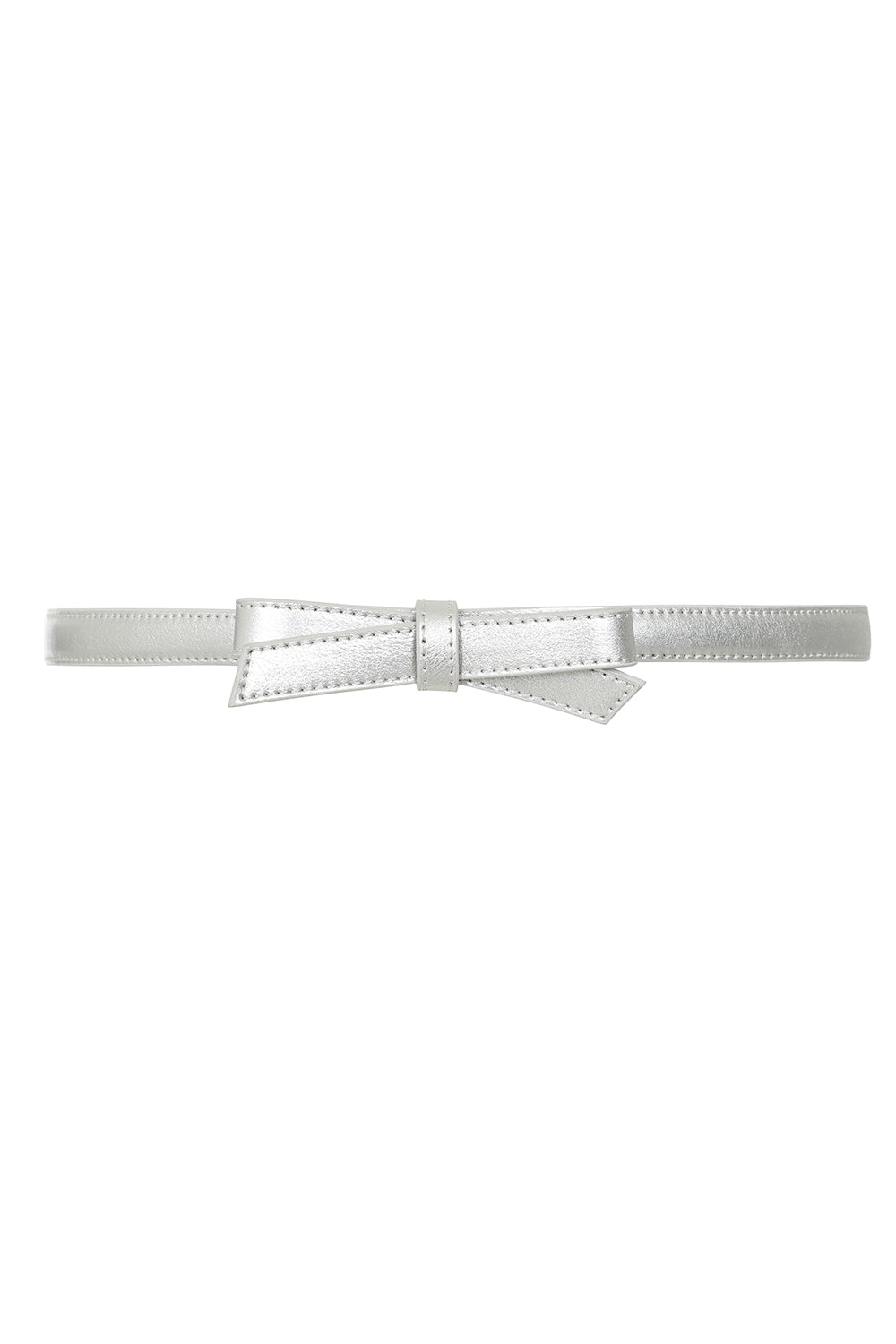 BANNED Gold Rush Belt   Retro and Rockabilly Slim Adjustable Bow Belt Silver