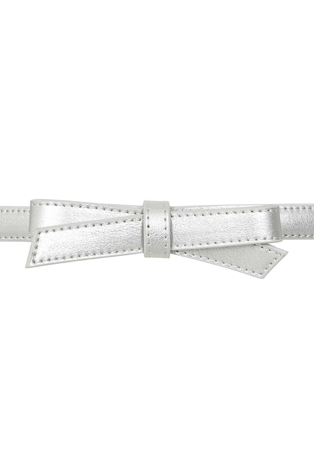 BANNED Gold Rush Belt   Retro and Rockabilly Slim Adjustable Bow Belt Silver