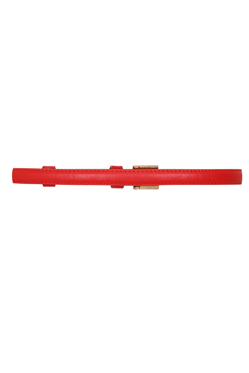 BANNED Kate Belt   Classic Retro Slim Belt with Buckle Closure Red