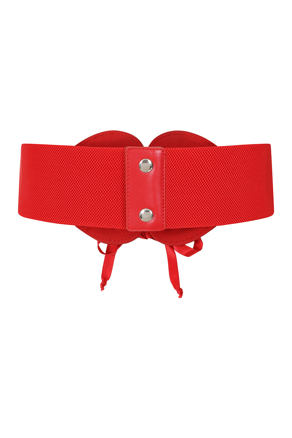 BANNED Sweetheart Elastic Belt   Retro and Rockabilly Laced Heart Elasticated Belt Red