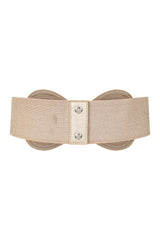 BANNED Heartbeat Elastic Belt   Retro and Rockabilly Heart Elasticated Belt Gold