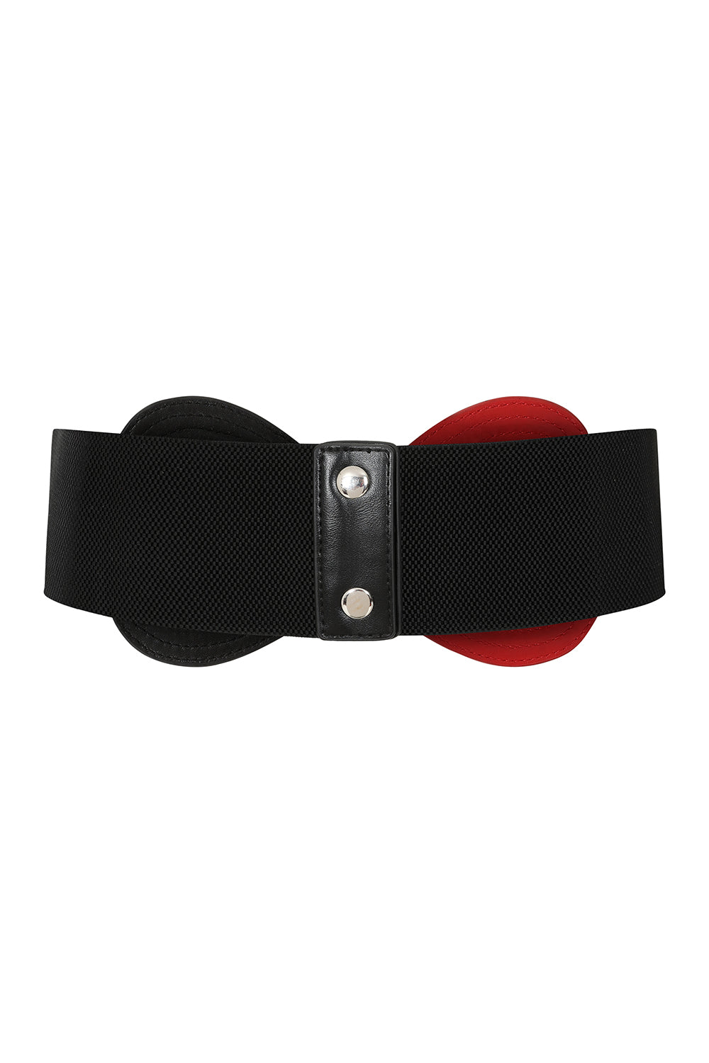 BANNED Heartbeat Elastic Belt   Retro and Rockabilly Heart Elasticated Belt Red/Black