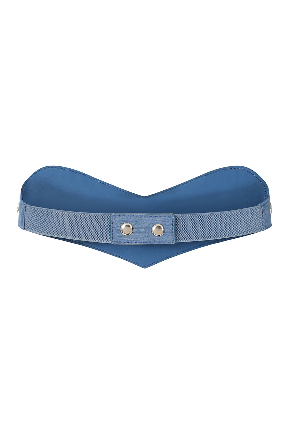 BANNED Marilou Swallow Belt   Retro Embroidered Denim Belt with Swallow Design Blue