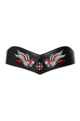 BANNED The Swallows Return   Retro Embroidered Belt with Swallow Design Black