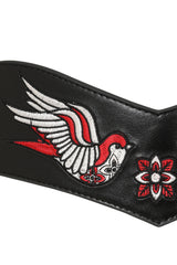 BANNED The Swallows Return   Retro Embroidered Belt with Swallow Design Black