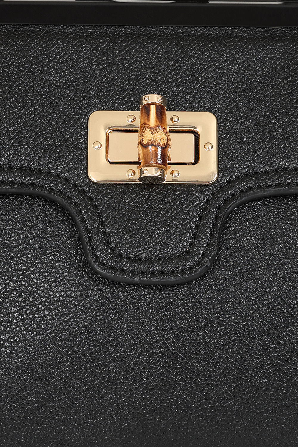 BANNED Aurora Bamboo Handle Handbag | 1950s-Inspired Sustainable Fashion-Black-One Size-EU