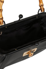 BANNED Aurora Bamboo Handle Handbag | 1950s-Inspired Sustainable Fashion-Black-One Size-EU