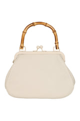 BANNED Aurora Bamboo Handle Handbag | 1950s-Inspired Sustainable Fashion-Cream-One Size-EU