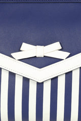 BANNED Ravello Nautical Stripe Handbag | 1940s-Inspired Maritime Style-Navy-One Size-EU