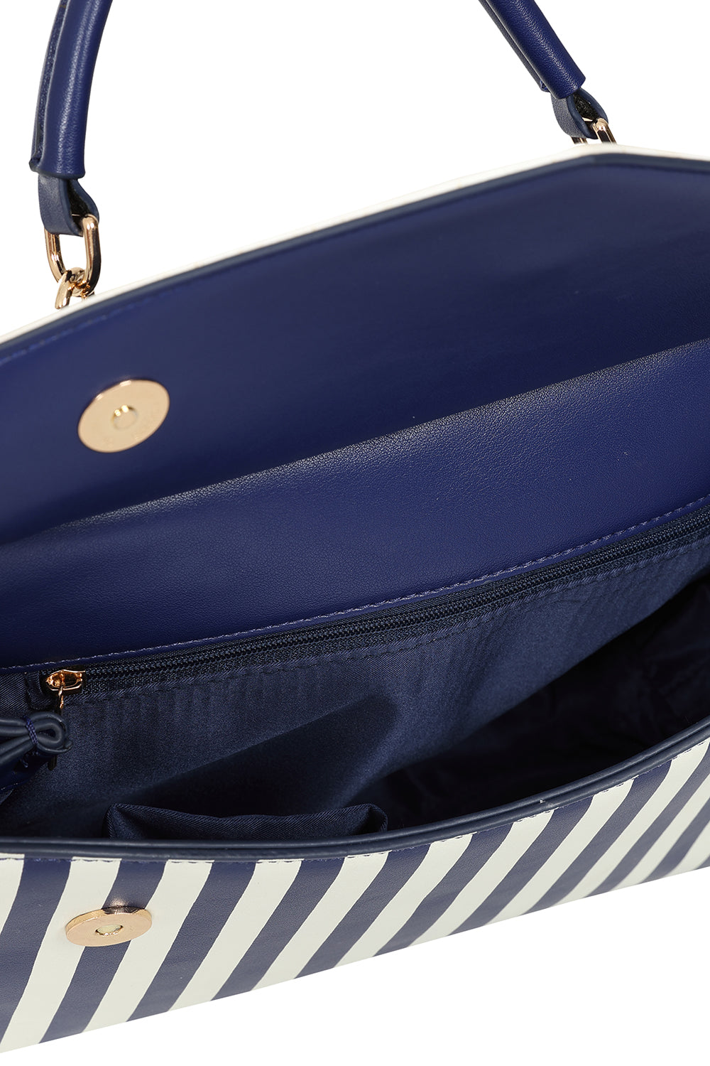 BANNED Ravello Nautical Stripe Handbag | 1940s-Inspired Maritime Style-Navy-One Size-EU