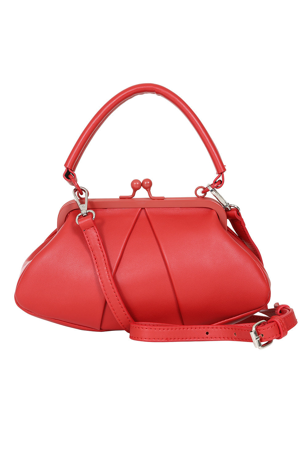 BANNED Shirley Trapeze Handbag | 1940s-Inspired Vintage Style-Red-One Size-EU
